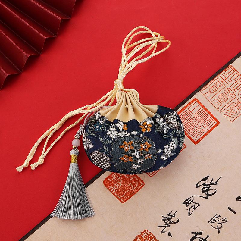 Chinese Style Purse Pouch Drawstring Women Tassel Storage Bag Multi-Color Embroidery Cloth Jewelry Pouch For Wedding Guests