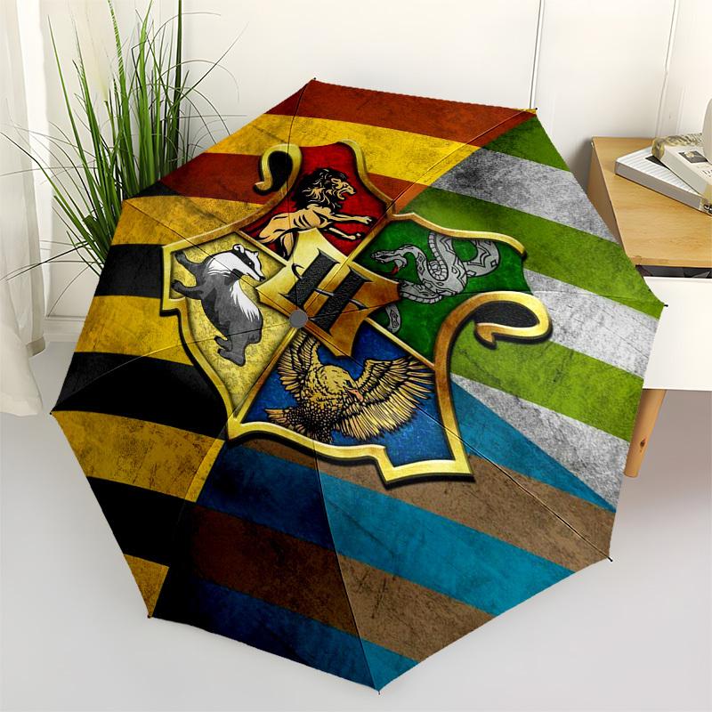 

1pc Hogwarts Crest Roundel Umbrella with Plastic Handle,Cartoon Pattern,Suitable for All Seasons Multi-functional Umbrella424