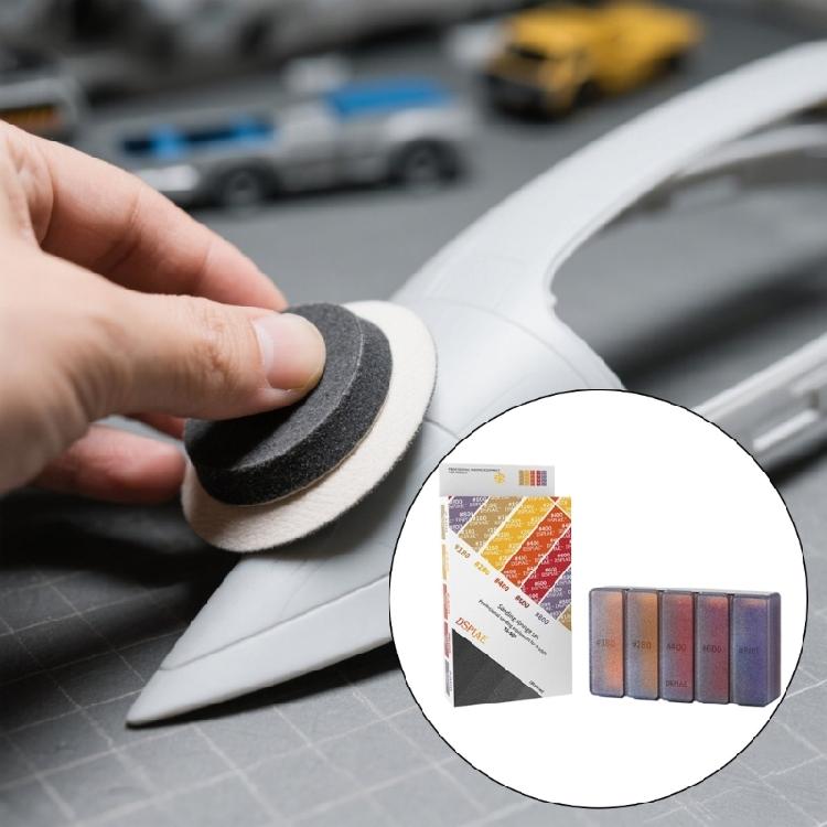Pack of 30 Sponges Abrasive Pad Sponges Backed Sandpaper for GK Model Polishing Multiple Grits Sandpaper from Coarse to Fine