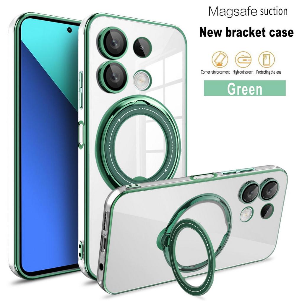 Magsafe Magnetic Absorption Plated case For Xiaomi Redmi Note 13 Pro + 12 11 11S Redmi 13C 12C 10C 9A Full Camera Protect Cover