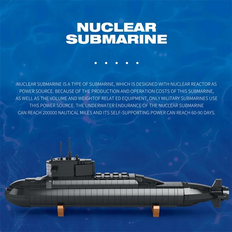 Non-Toxic 1498Pcs Military Large Strategic Nuclear Submarine Building Blocks Warship Arms Model Bricks Sets Kids Diy Toys Holiday Gifts