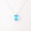 Swiss Blue Topaz Gemstone 925 Sterling Silver Jewelry Dailywear Pendant 0.69" PP-58-2