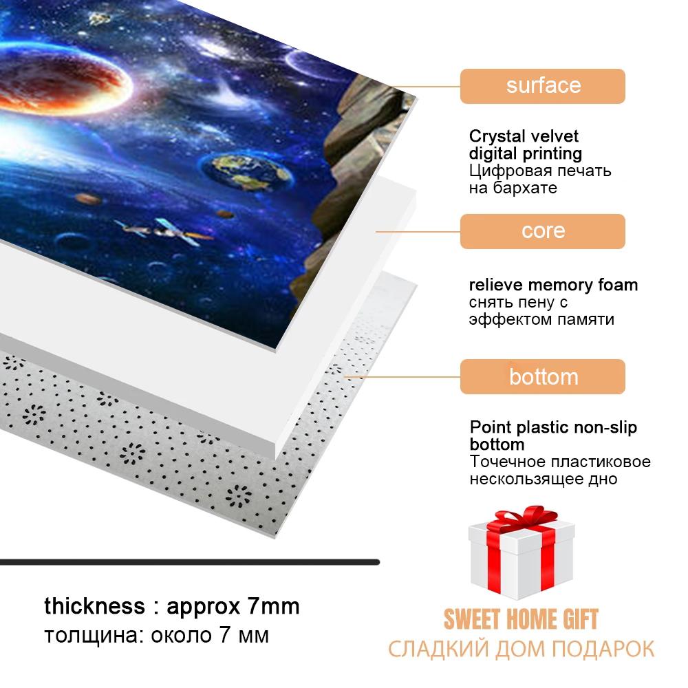 Lotus Goldfish 3D Carpets Living Room Area Rug Outer Space Planet Bedroom Rug Children Play Mat Coffee Table Carpet Floor Mat