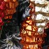 2Pieces Shimmering Pinecone Holiday Decorations Not Traditional Design Christmas Hanging Ornaments
