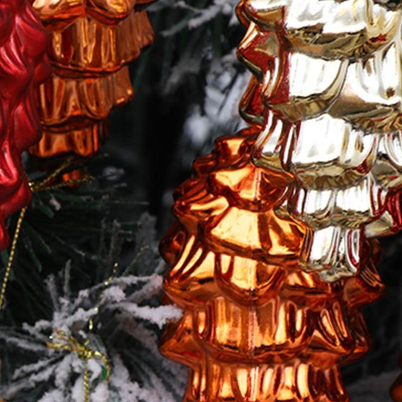 2Pieces Shimmering Pinecone Holiday Decorations Not Traditional Design Christmas Hanging Ornaments