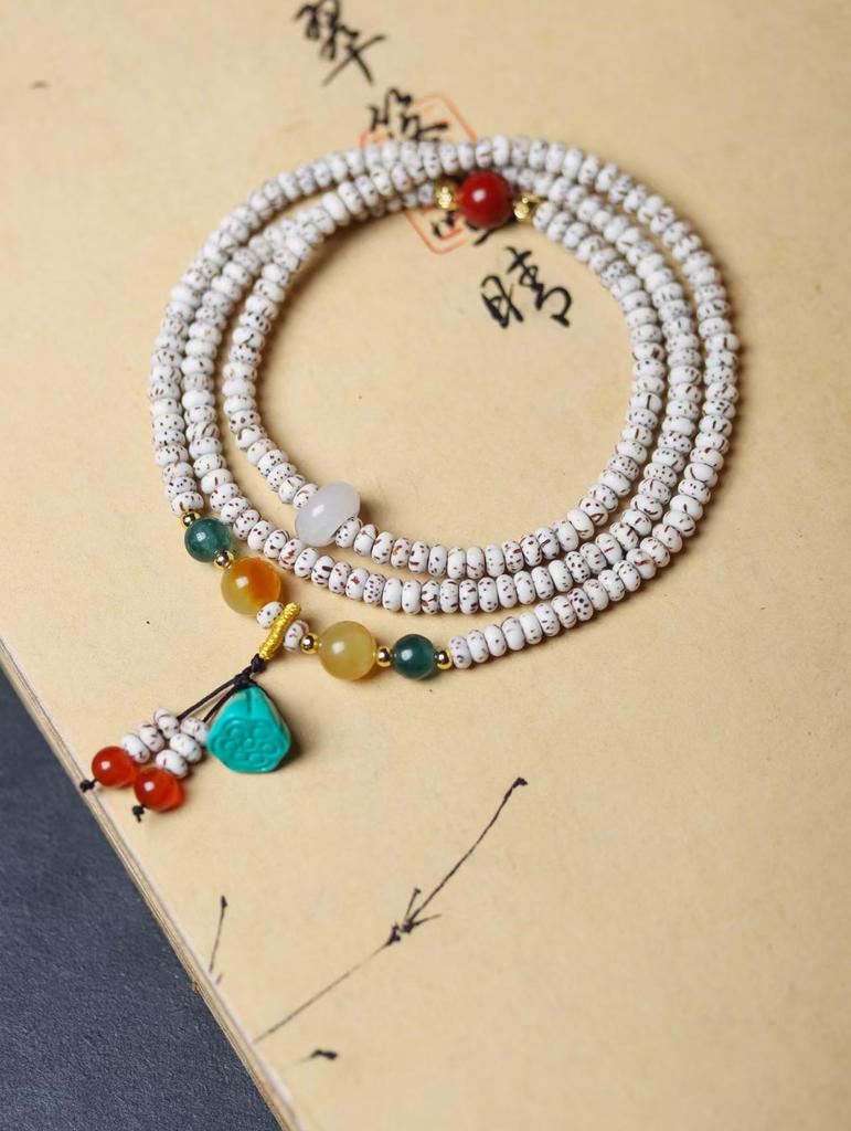 Women's New Chinese Style Star and Moon Bodhi Bracelet - Light Luxury Ethnic Buddhist Beads