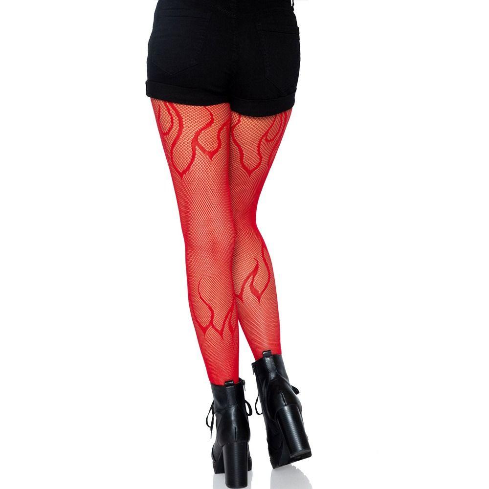 Girls Summer JK For Women Japanese Style Women Stockings Mesh Tights Female Hosiery Flame Pantyhose