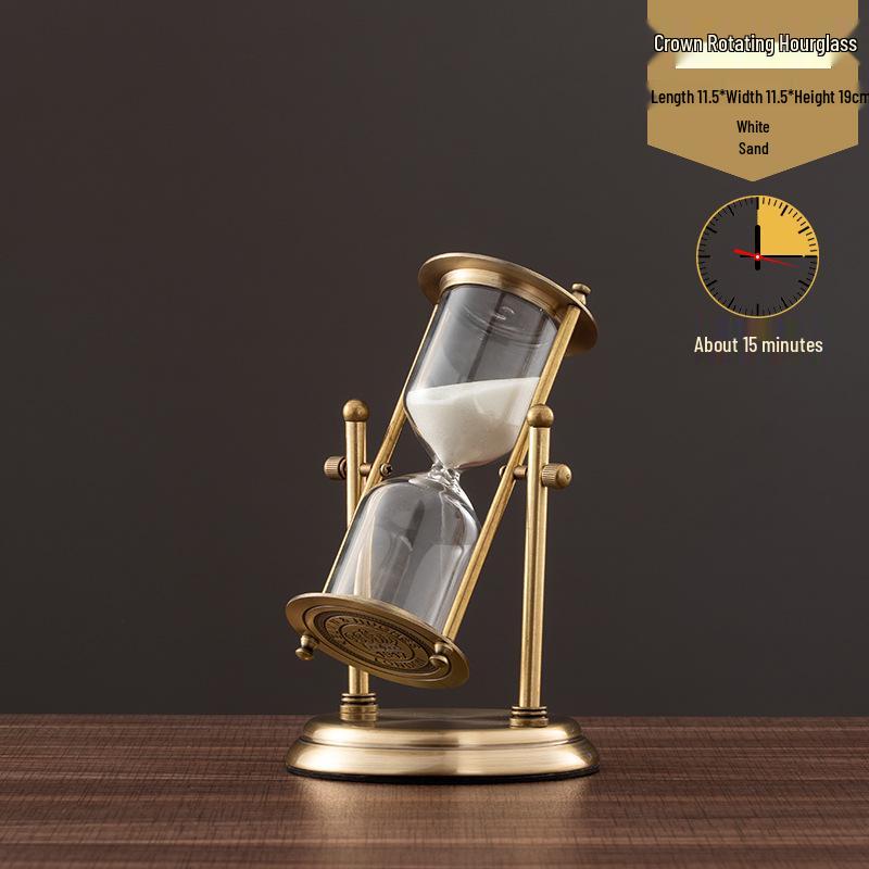 Luxury Metal Hourglass Ornament for Office or Home Decor - Modern Handcrafted Display Piece