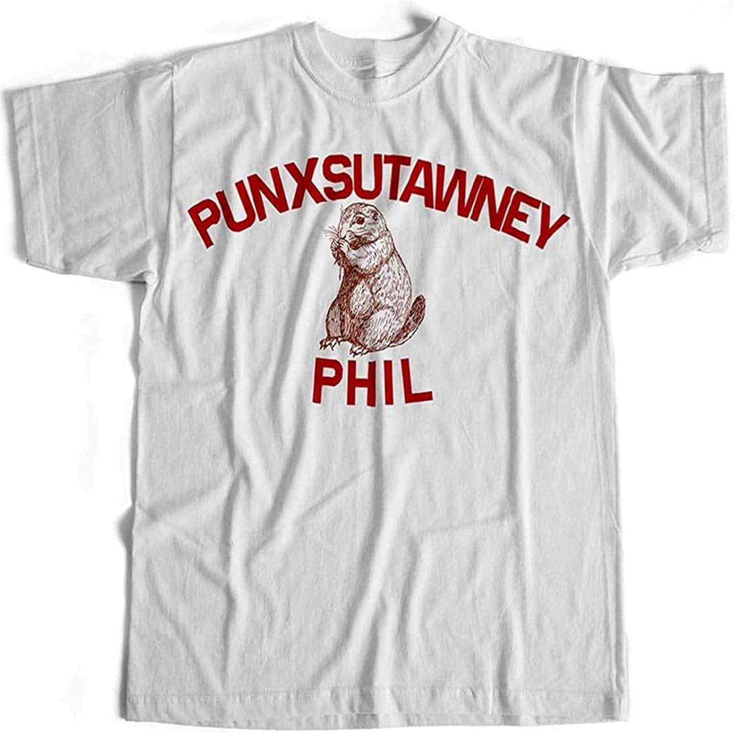 Men s As Worn in Groundhog Day T Shirt - Punxsutawney Phil Cult Movie Comedy T Shirt White S белый