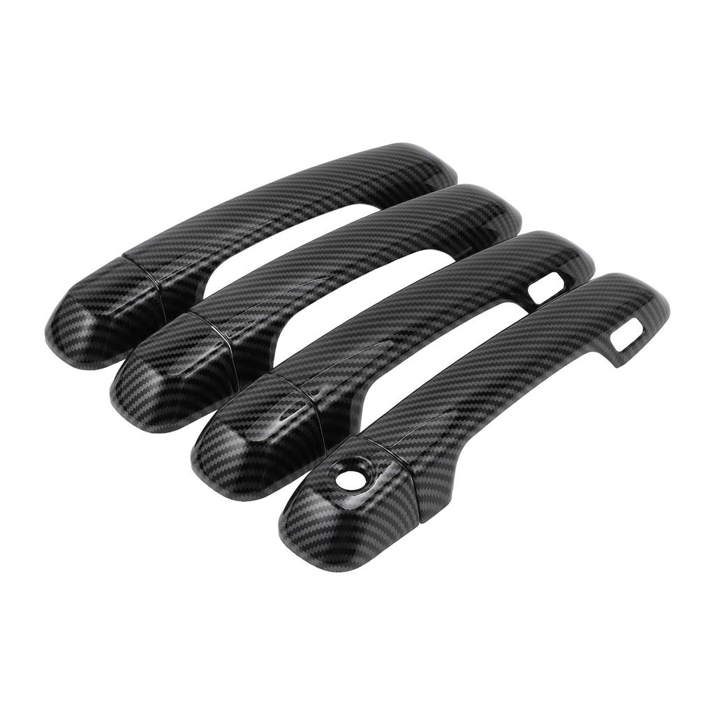 REPAIROCK Exterior Door Handle Covers for Toyota 4Runner Car Door Handle Protectors with Two Carbon Fiber Black 4-Piece 2010-2019, Keypads, Pattern,