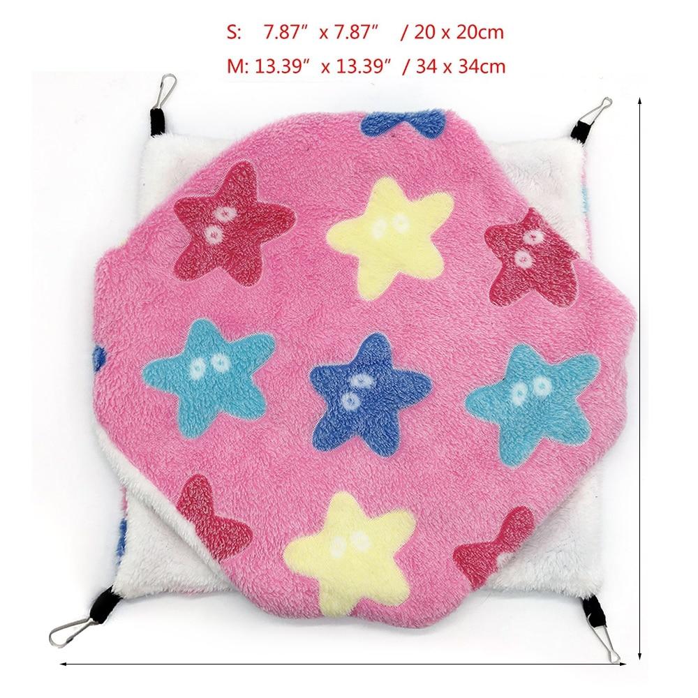 Small Pet Hammock Double-layer Plush Soft Winter Warm Hanging Nest Sleeping Bed Small Pets Hamster Squirrel Chinchilla House