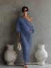 2026 Elegant Retro Chinese Zen One-Shoulder Loose Long Dress
