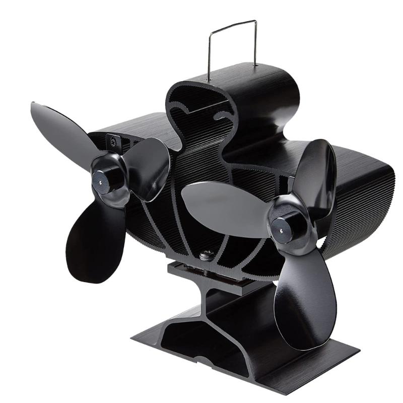Wood Burning Stove Fan Replacement Wood Burners Double Head Shape Fireplaces Fan Stove Accessories Energy Saving 1