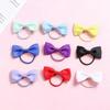 20 Pcs Hair Bows 2 Inch Elastic Rubber Hair Bands Pigtail Ponytail Holders School Hair Accessories for Toddlers Kids Children