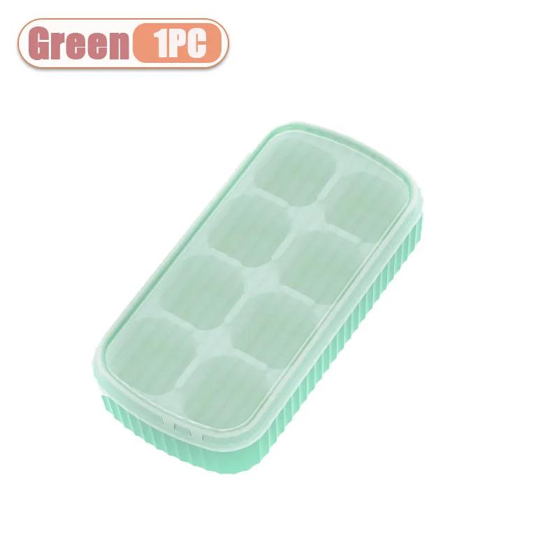 1-4PCS Food Grade Silicone Ice Cube Tray Lid Popsicle Maker Mold Food Freezer Storage Easy Release Soft Ice Tray for Kitchen