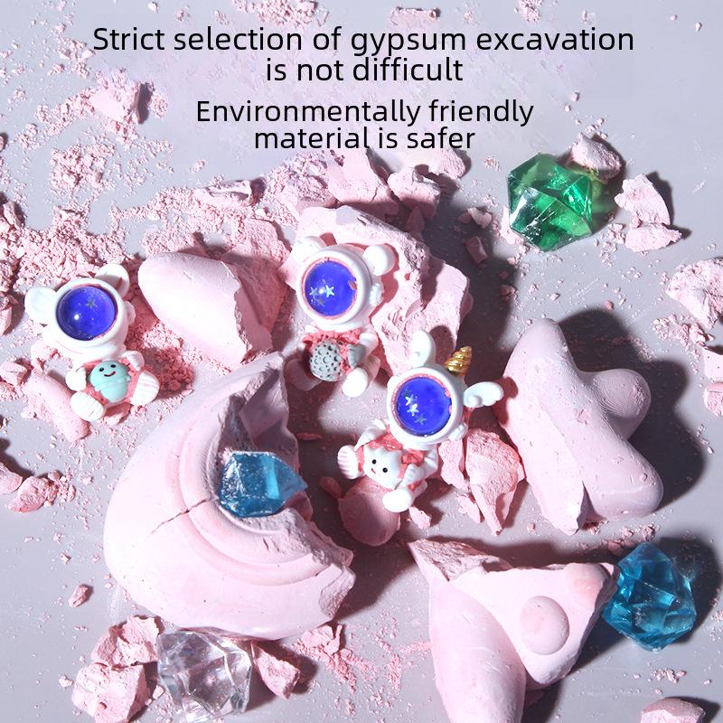 Children's Gem Fossil Excavation Toy: Astronaut Rocket Treasure Hunt Blind Box