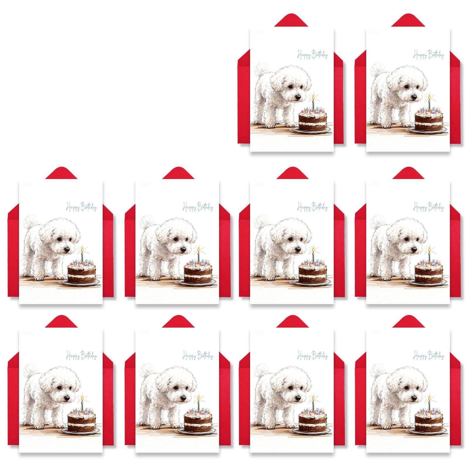 

Набор из 10 мультяшных конвертов для поздравительных открыток с днем рождения с разнообразными креативными поздравительными открытками One Size