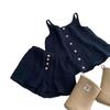 Stilvolles Sommer-Kinderoutfit für Mädchen mit weichem Baumwoll-Tanktop und Shorts-Set