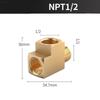 Professional Brass NPT Fitting High Pressure Durable Pipe Fitting Corrosion Resistant Splitter Tee Water Plumbing