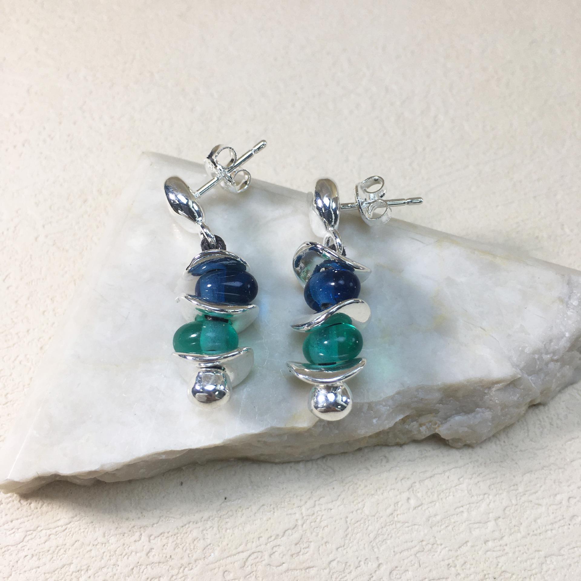 UNOde50 Blue Candy Stud Earrings for Women: Best-Selling European Personalization, Elegant 2024 Jewelry Electroplated