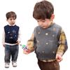 LUSON Little O Dad Boys' Embroidered Knit Vest