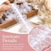 Double Layers Embroidery Lace Fabric Elastic Sewing Lace Trim Pleated Lace Trim  For DIY Crafts