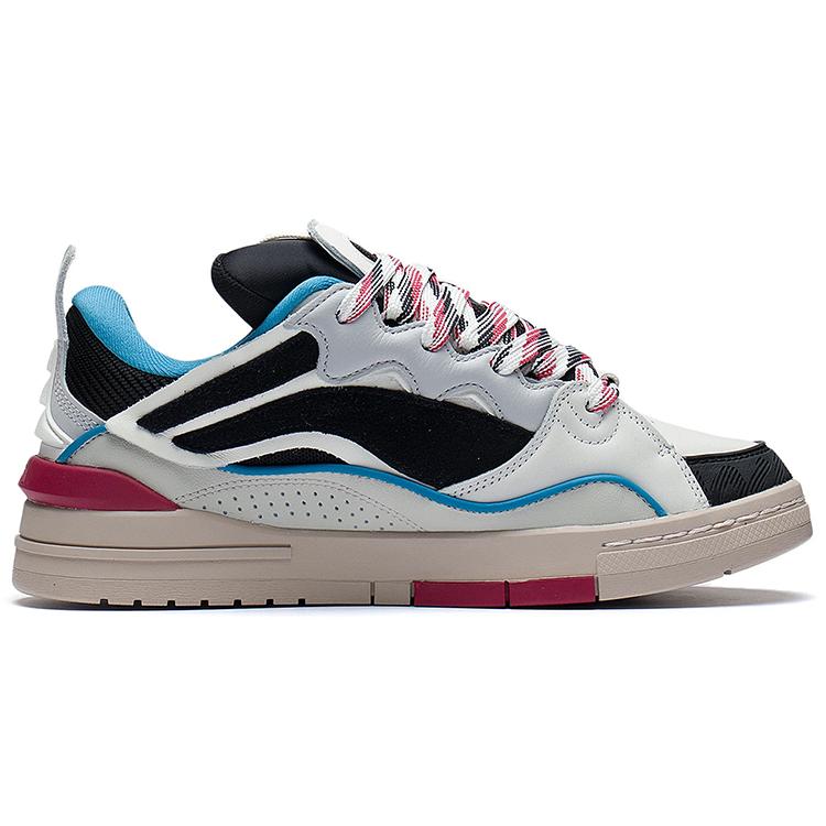 Li Ning Wave GOLDEN Textile, Synthetic Leather Slip Resistant Cushioning Abrasion Resistant Low top Skateboard Shoes AECS073-3