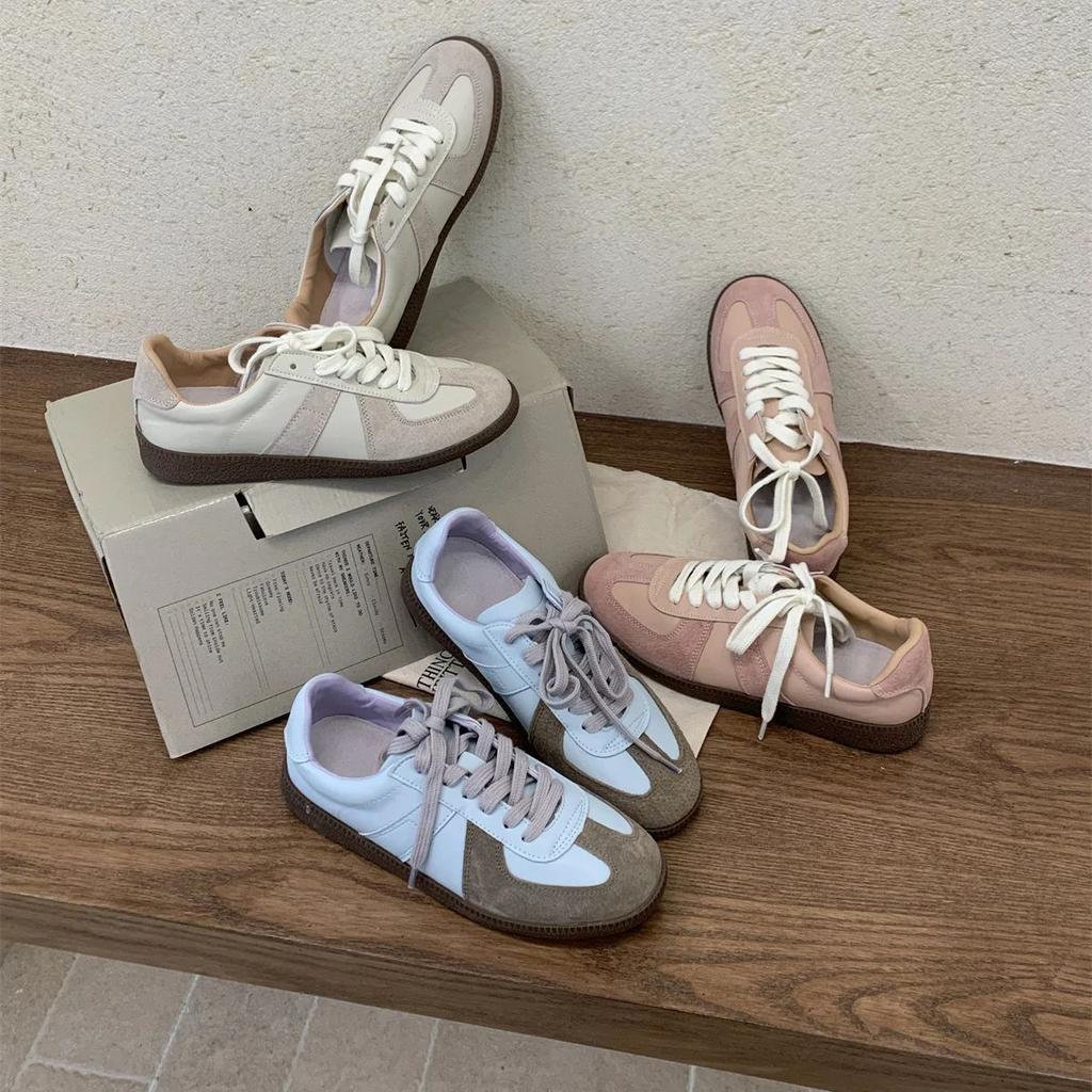 Hot Sales Flat Sneakers For Women Lace Up Round Toe Outdoors Running Shoes Woman Casual Comfort Women's Sports Shoes 2024 New