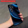 2DFlat Samsung Phone Case Blue Wave Flow Abstract Design Applicable To Galaxy S23 S24 S25ULTRA S26 A12 A14 A15 A16 A54 A55