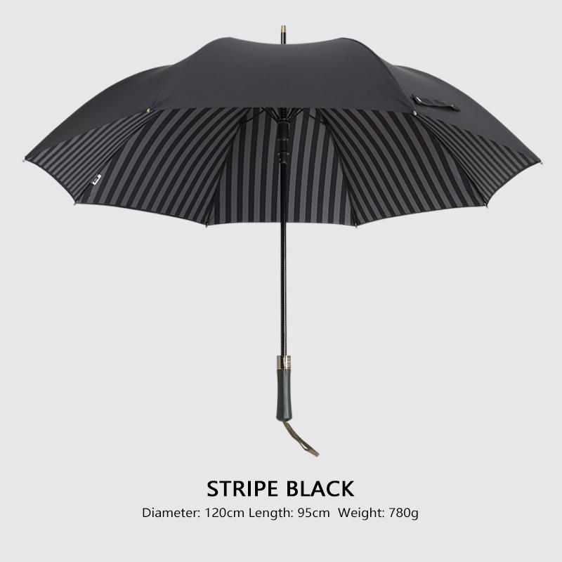 120cm Big Long Umbrella Men Business Double Layer Windprooof Umbrella Rain Women Leather Cover Golf Umbrella Outdoor