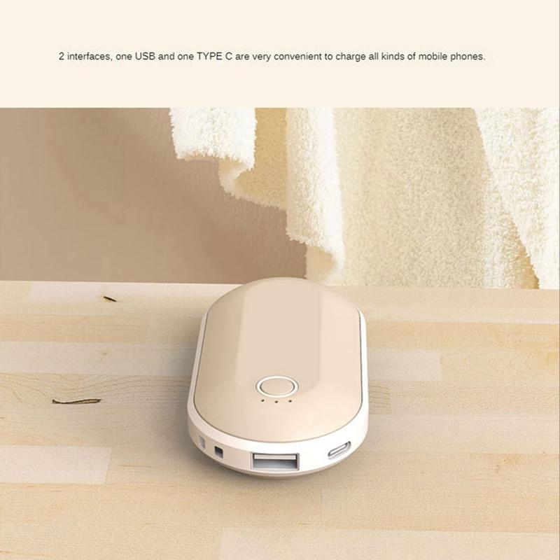 Hand Warmers Rechargeable, 5000Mah Electric Portable Pocket Heater, Heat Therapy Great For Outdoors, Hunting, Golf