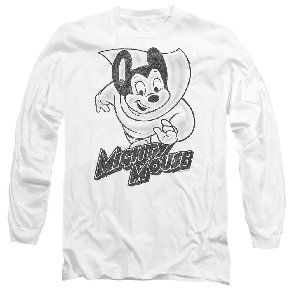 Mighty Mouse Unisex Adult Mighty Sketch T-Shirt