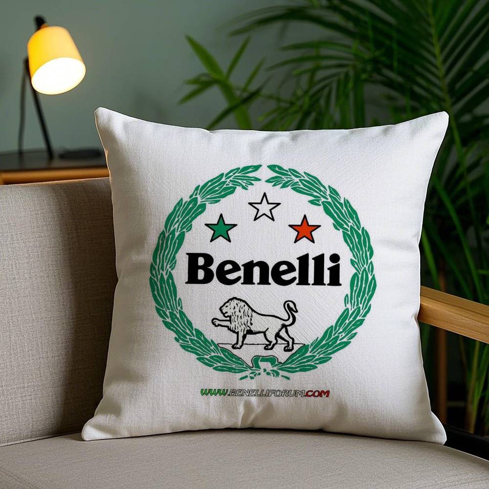 Cool B-Benelli Pillow Case Home Dorm Chair Back Short Plush Double-Sided Printing Office Nap Time Cushion Cover