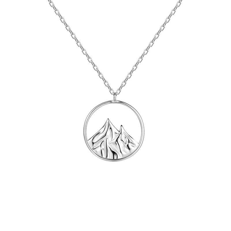 Colar de Prata Amor à Distância: Presente de Natal de um Casal Comemorando o Amor Através de Montanhas e Mares.