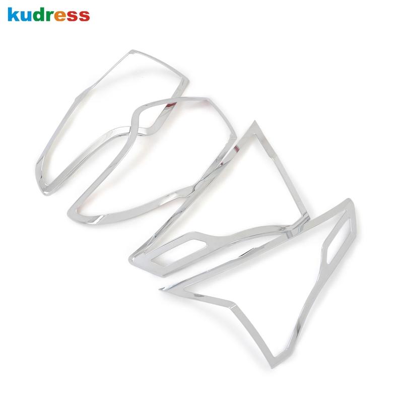 For Toyota RAV4 RAV 4 2013 2014 2015 Chrome Car Rear Tail Light Lamp Cover Trim Taillight Taillamp Frame Trims Accessories