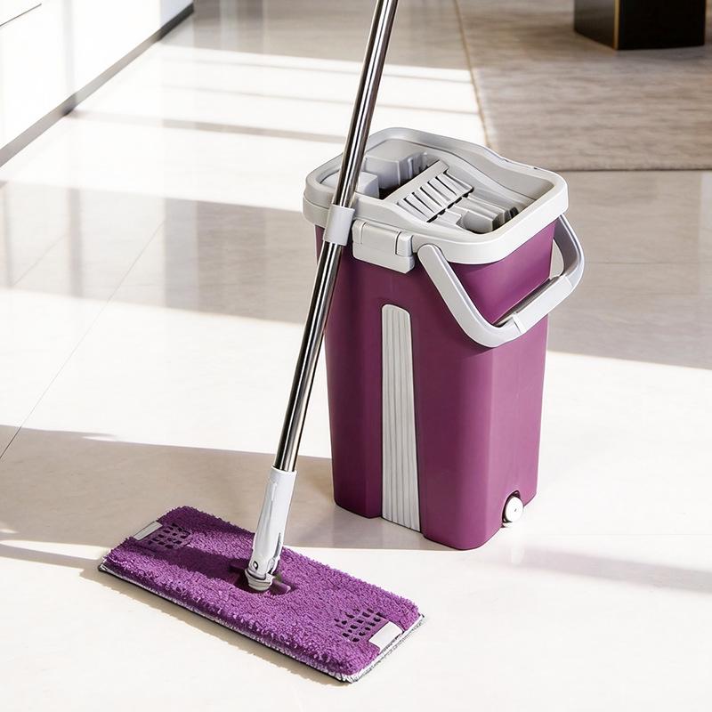 Freihändiges Flachmop- und Eimer-Set – Ein Wisch für einfache Bodenwischung