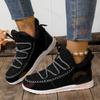 Women's Vintage Thicken Warm Low Top Snow Boots  Winter  Fashion Versatile Plush Fluffy Comfortable Non Slip Cotton Boots