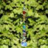 Car Pendant 3D Crystal Rotate Sun Catcher Colorful Decorative Spinner Gazing Ball Hangings Spiral Tail Wind Spinner Window