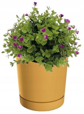 Mustard Flowerpot with Saucer 17.8 Cm Tubo