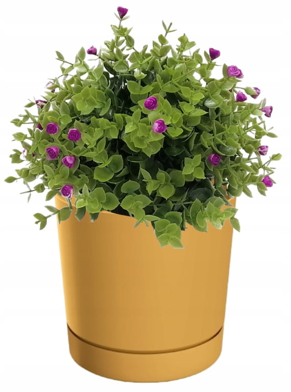 Mustard Flowerpot with Saucer 17.8 Cm Tubo