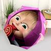 1pc Masha and the Bear Automatic Folding Umbrella, Portable Collapsible Design, Casual Outdoor Accessory L1127017