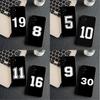 for Apple iPhone 17 16 Plus 13 12 Pro Max Mini X XR Xs ProMax 16E 17+ Air Case Number 30 23 24 10 9 5 Football Basketball Lucky
