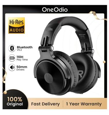 Oneodio Pro C Wireless Headphones 110H PlayTime, Bluetooth 5.2, Foldable Comfortable Fit, Deep Bass Stereo Earphones with Mic