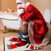 1-5Sets ChristmasToilet Seat CoverDecorations Christmas Elf Toilet Seat Cover Set ChristmasBathroom Decor Xmas Home Indoor Decor