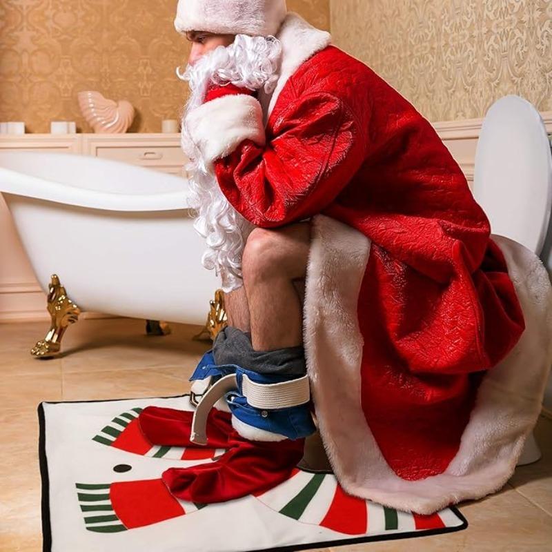 1-5Sets ChristmasToilet Seat CoverDecorations Christmas Elf Toilet Seat Cover Set ChristmasBathroom Decor Xmas Home Indoor Decor