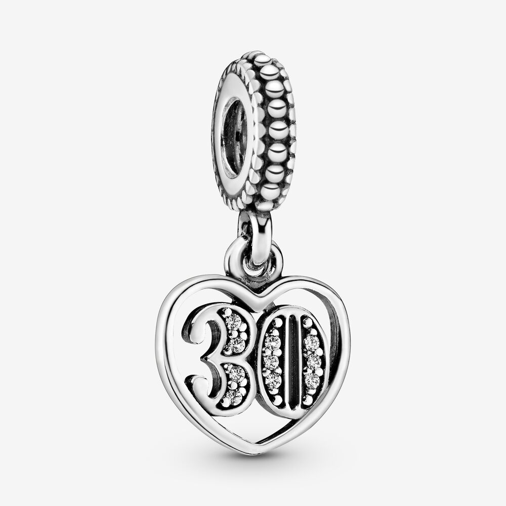 S925 Sterlingsilber Perlen Original 18 21 30 Jubiläumsanhänger Charm Passend für Armbänder Halsketten Schmuck für Frauen