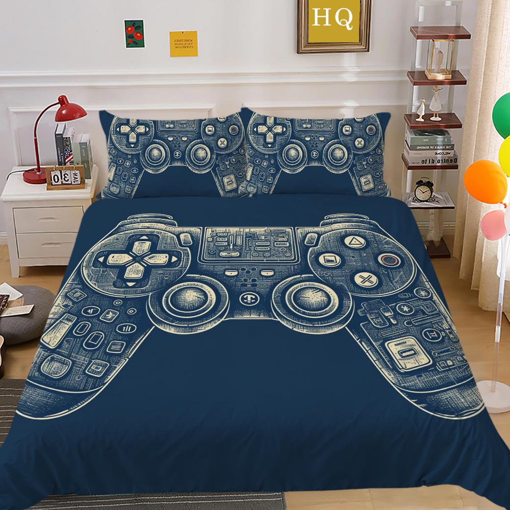 Fashion Bed Cover 3D Printed Homes Bedding Set Game Style Home Textiles Queen Size Polyester Comfortable Home Bedclothes