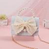 Zimní perlová mašle princeznovská kabelka: Roztomilá, všestranná crossbody peněženka na mince
