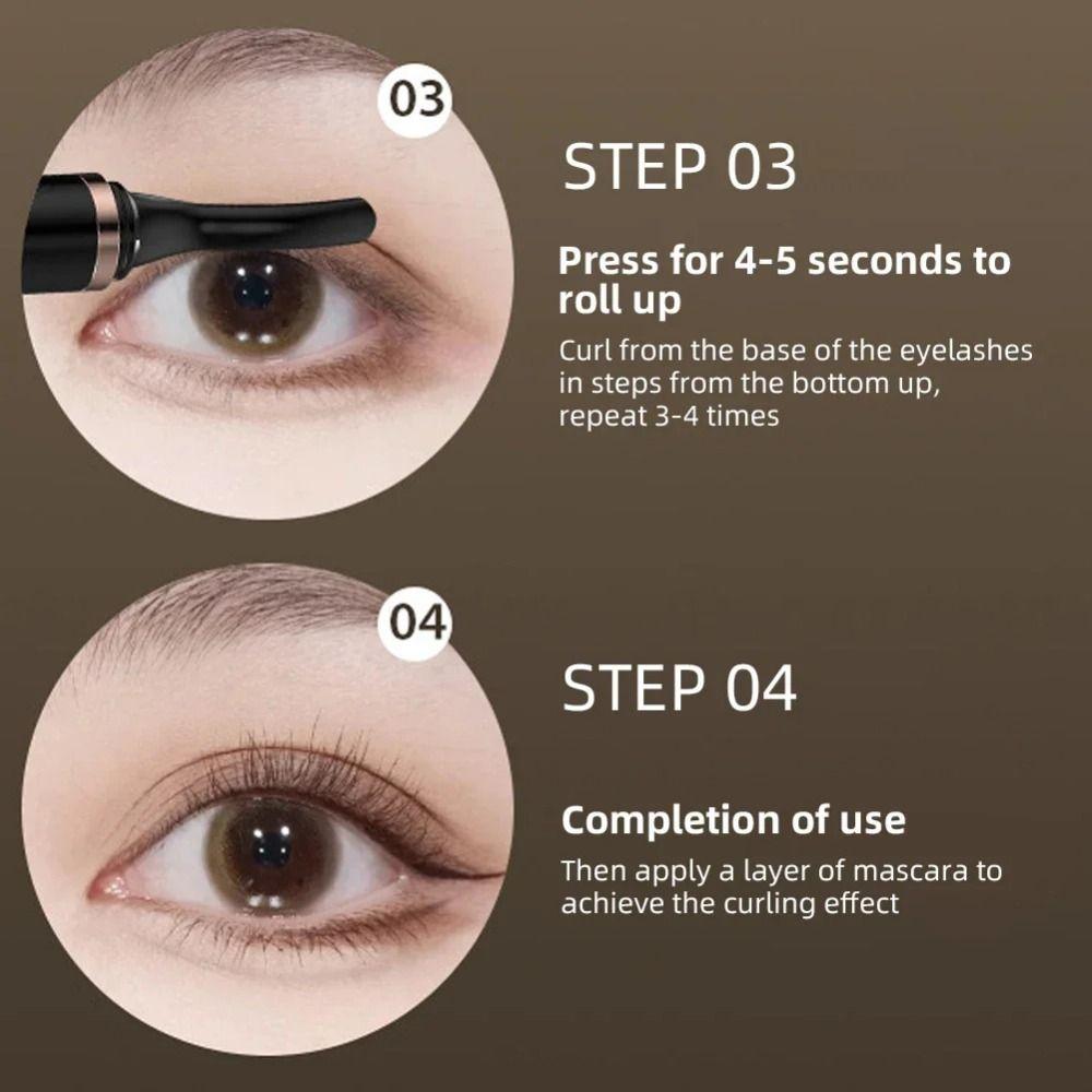 Long Lasting Electric Heated Eyelash Curler Anti-scald Quick Heating Eyelash Clip  Beauty Routine