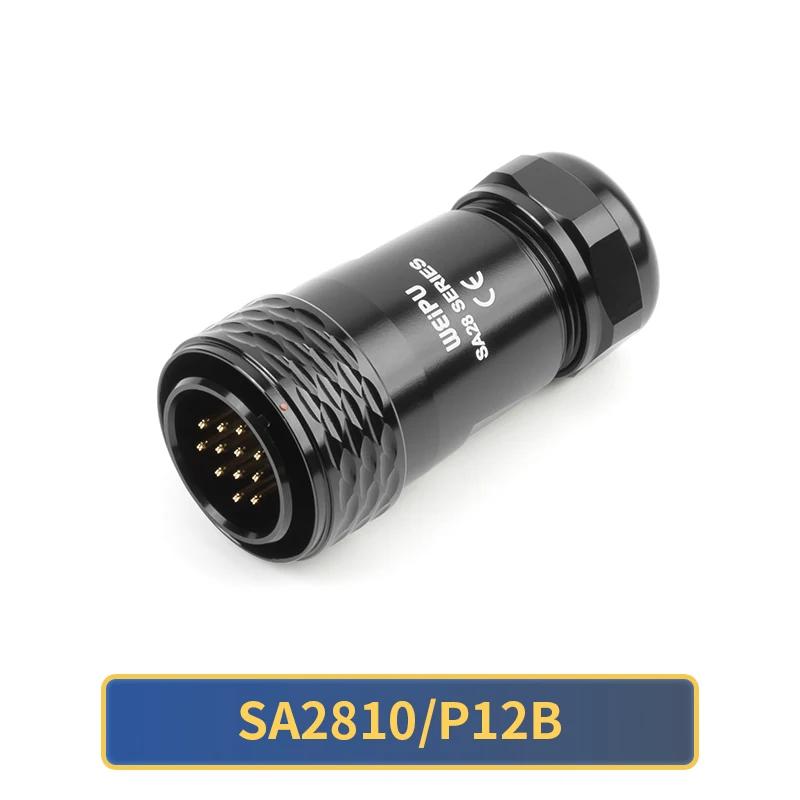 WEIPU SA28 SA2810/P Waterproof Electric Power Male Plug Aviation Connector Solder M28 2 3 4 7 8 9 10 12 16 17 20 24 26 35 Pin
